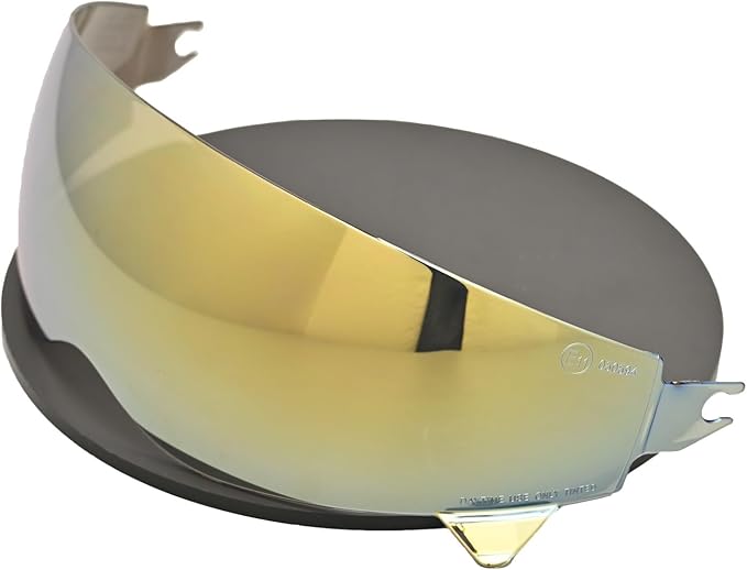 Compatible with EXO Covert Visor Replacement Motorcycle Helmet Visor Sun Protection Anti-Scratch, Universal(Gold)