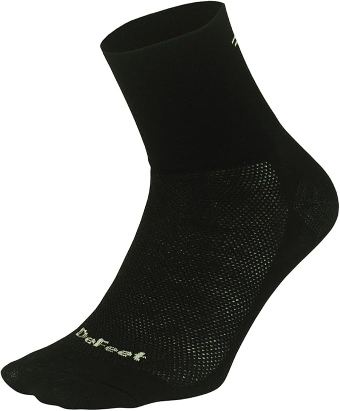 DEFEET | Aireator 3" - D-Logo Cycling Socks | For Biking, Running, & Everyday Adventures | Black | X-Large