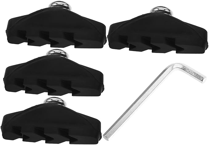 Bike Disc Brake Pads and Road Bike Brake Pads Set with Installation Tool 5pcs Kit Including for Mountain and Road Bicycles Black No Noise No Skid Compatible with Bicycle Wheels