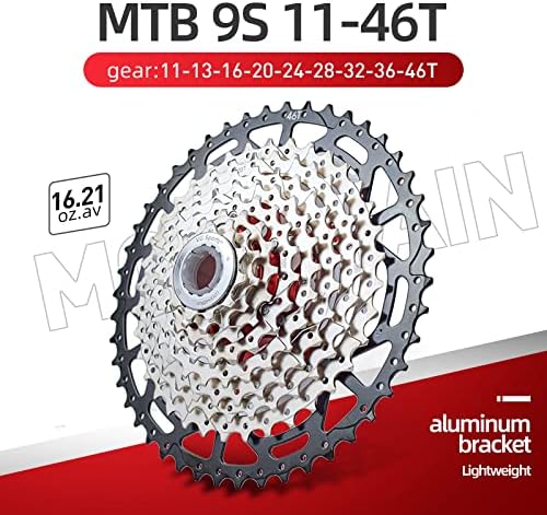 VG SPORTS 8/9/10/11/12 Speed Ultra-Light Bike Cassette for Mountain Bike 11-40T/11-42T/11-46T/11-50T/11-52T MTB Cassette Lightweight Aluminum Bracket Cassette