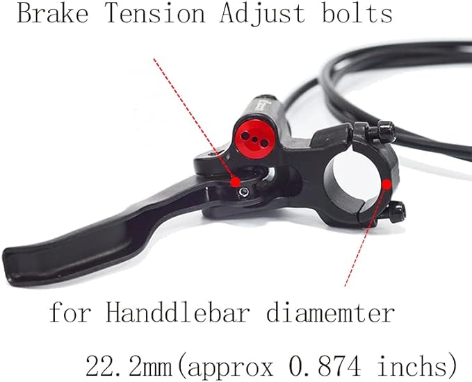 Zoom Hydraulic Disc Brakes Mountain Bike Sets MTB Front & Rear Set with Floating Disc Rotor 160mm & Color Bolts (Black)