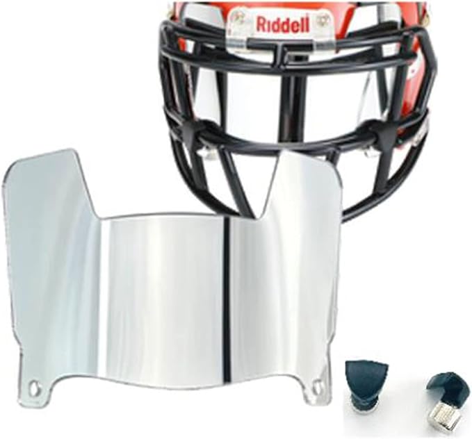 Mini Football Helmet Visor Clear with Clips Universal Fit for Collectors and Display