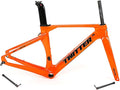 Carbon Road Bike Frameset 46/48/50/52/54/56cm 700c Wind Breaking Racing Frame Internal Routing Disc Brake Frame Set Thru Axle 100mm/142mm(Orange,52CM)