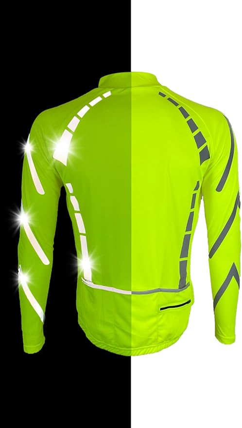 ReflecToes Reflective Cycling Jersey Full Sleeve for Men & Women – Breathable Bike Shirt