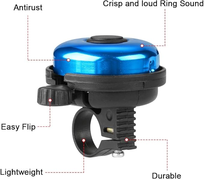 Accmor Classic Bike Bell, Aluminum Bicycle Bell, Loud Crisp Clear Sound Bicycle Bike Bell for Adults Kids