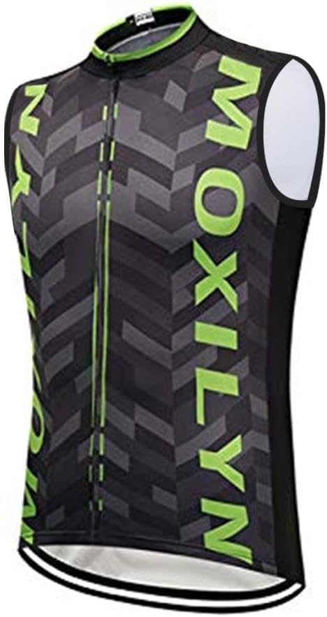 MOXILYN Men's Cycling Jersey Sleeveless Vests Bike Tank Quick Dry Bicycle Shirts Breathable Riding Clothing Top