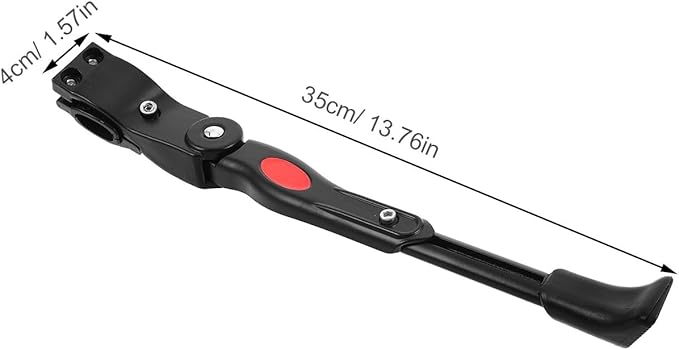NUOBESTY Bike Kickstand, 2 Pack Adjustable Aluminum Bicycle Kickstand For Mountain Bikes - Black Three-hole Rear Side Stand With Tools For Quick Parking