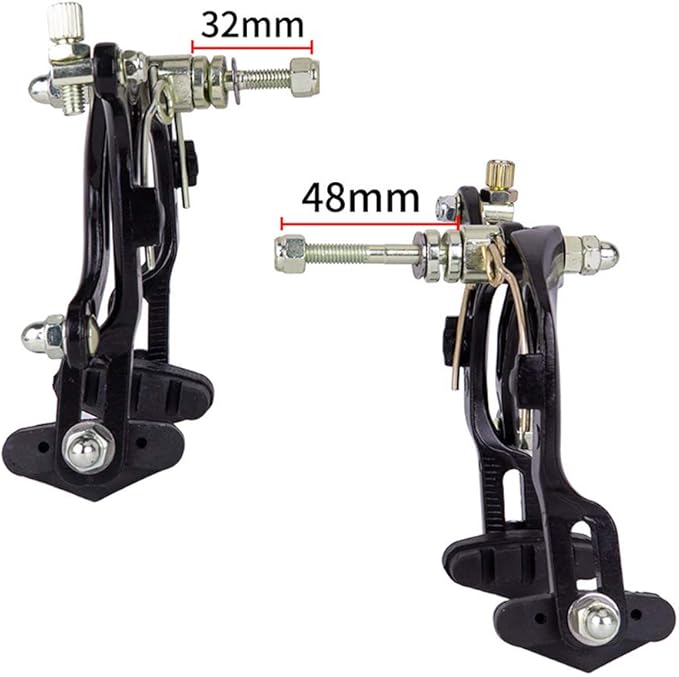 Mimoke 2 Pairs of C-Brake Brake Arm Bicycle Rim Brake Sets Front and Rear V-Brake with 70mm Pads Long Arm 110mm Aluminum Alloy