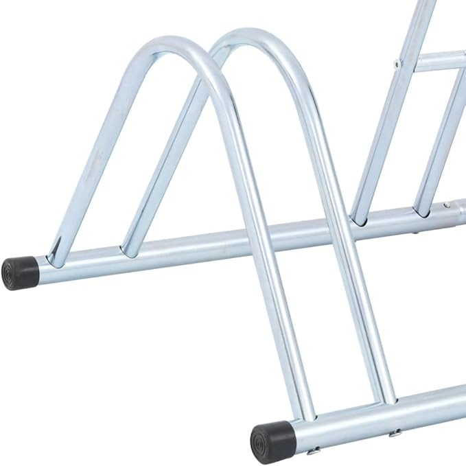 Galvanized Steel Floor Freestanding Bicycle Stand for 6 Bikes, 6 Bikes Floor Bike Stand, Bike Floor Parking Rack for Indoor & Outdoor Garage Storage,-867