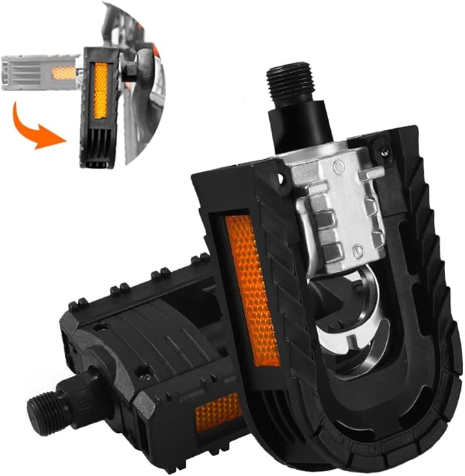 BlueSunshine Bicycle Folding Pedals Aluminum Alloy Anti-Skid Mountain Wide Platform Bike Pedals Universal 9/16 Inch Road Bike Hybrid Pedals for BMX Bike MTB Bike City Bike