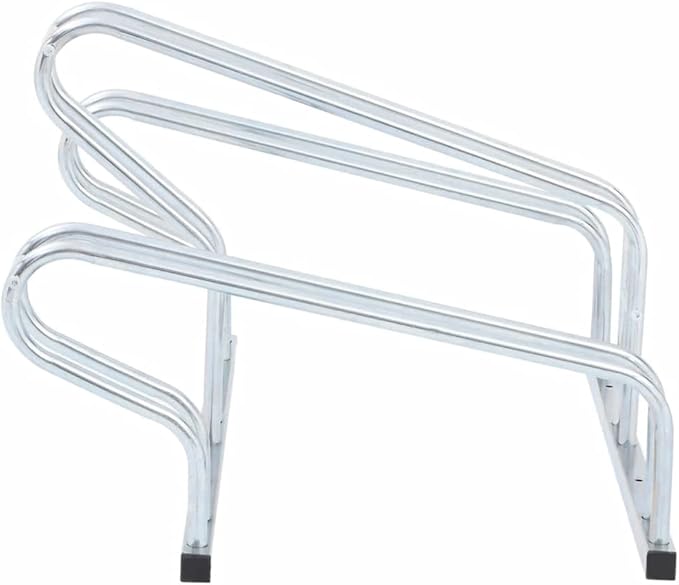 Galvanized Steel Floor Freestanding Bicycle Stand for 3 Bikes, 3 Bikes Floor Bike Stand, Bike Floor Parking Rack for Indoor & Outdoor Garage Storage,-872