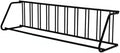 Floor Bike Rack,Sigle-Side 10-Bike Rack 122" L,Grid Bike Rack In Ground,Freestanding Bicycle Floor Parking Stand,Stand Bike Racks for Garages Streets Yards Bike Events