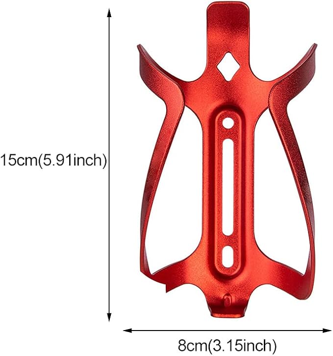 Water Bottle Cages, Alloy Aluminum Lightweight Water Bottle Holder Universal Bike Cup Holder Rack for Road MTB Bikes(Red)