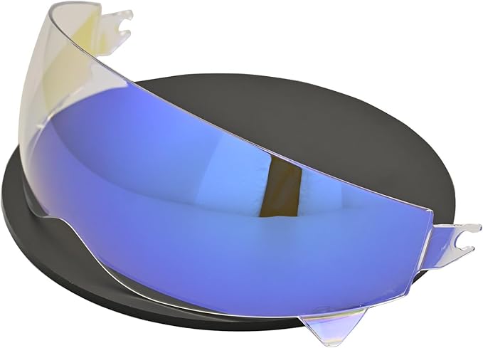 Compatible with EXO Covert Visor Replacement Motorcycle Helmet Visor Sun Protection Anti-Scratch, Universal(Clear Revo Blue)