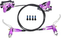 FukkeR Bicycles Aluminum Disc Brakes Front & Rear 900mm/1600mm 4-Pistons E-Bikes Electric Power-Off Hydraulic Brake Fit 160mm Rotor for Mountain Bikes BMX EBike XC Trail