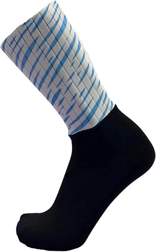 Aero Socks Cycling Aero Socks For Men Anti-Slip Silicone Aero White Line Cycling Sports Running Socks 6-11