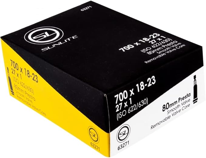 Sunlite Standard Presta Valve Bicycle Tubes