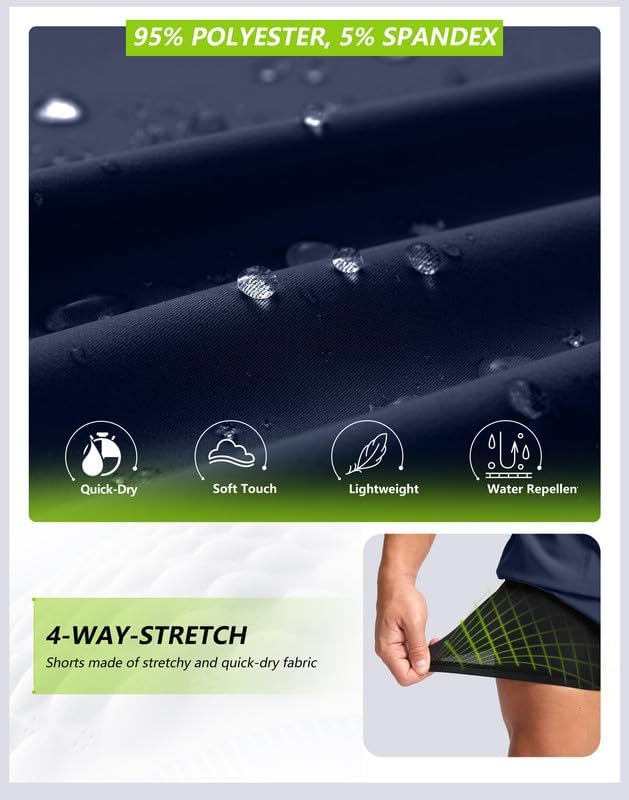 Bikewa Men's Mountain Bike Shorts 4D Padded Baggy Bicycle Biking Riding Lightweight Cycling Shorts with Zipper Pockets
