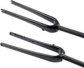 700C Gravel Fork Carbon Fiber Road Bike Rigid Fork 1-1/8'' Straight 9mm QR Disc Brake Bike Fork Lightweight(Glossy Black)