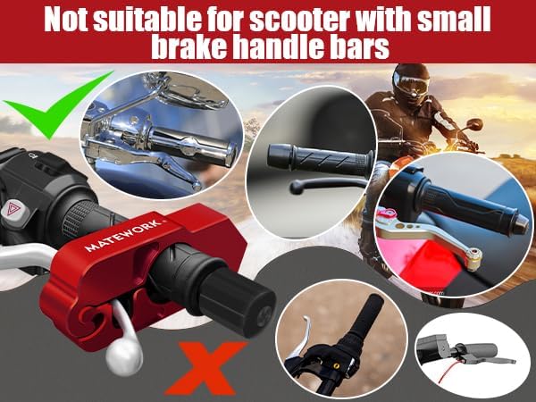 Motorcycle Lock Anti Theft Heavy Duty, Motorcycle Handlebar & Brake Lock with Helmet Lock, Bike Lock, Universal for All Bike Motorcycle Red