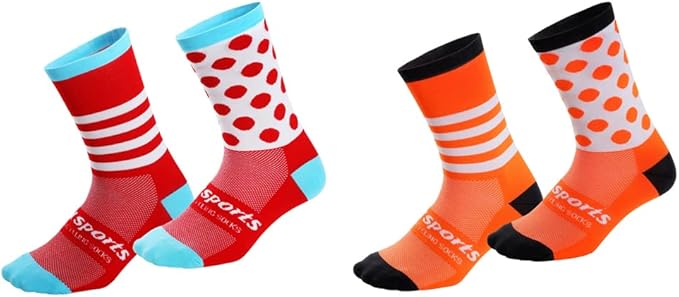 Cycling Socks Pro Mens Womens Riding Socks Bicycle Bike Sport Ankle Athletic Socks XC MTB BMX Black Pink Blue Green Orange