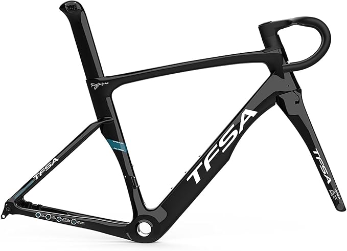Carbon Fiber Track Frame 700C 49cm 52cm 54cm 56cm Fixed Gear Bike Frameset Road Bike Frameset Quick Release Frame F12x100mm R12x142mm QR Internal Routing(Black 3,56cm)