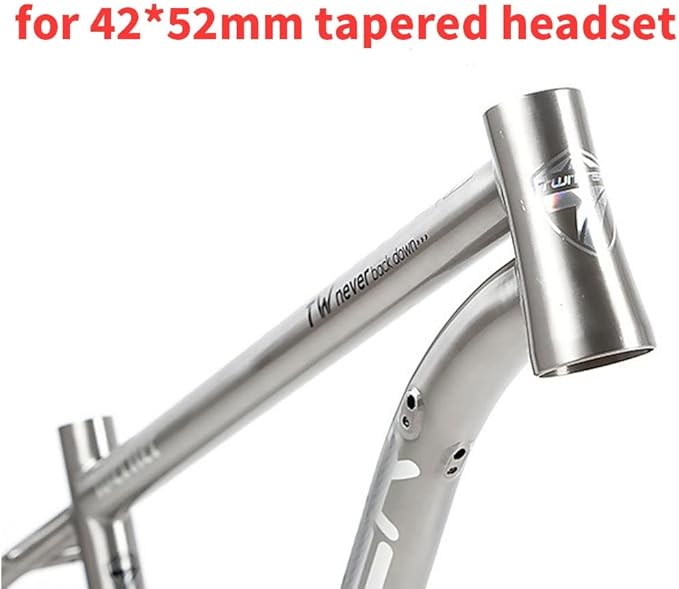 29er Mountain Bike Frame Lightweight Titanium Alloy Bike Frame 15.5''/17''/19'' 135mm QR Rigid Frame Disc Brake Internal Routing(15.5'')