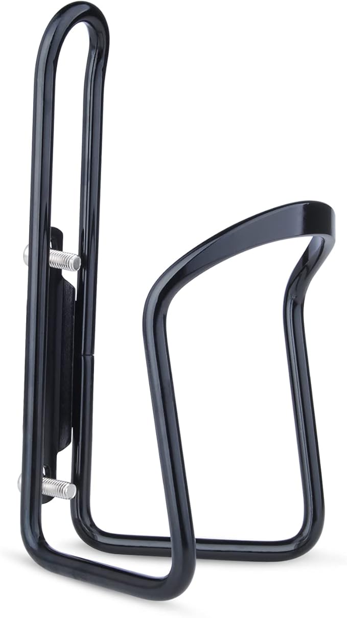 FiveBox Bike Biking Water Bottle Cage, 2Pack Cycling Bicycle Water Bottle Cage Holder Bracket for Mountain Bike MTB Road Bike, Bike Accessories, Made of Lightweight Aluminum Alloy (Black)
