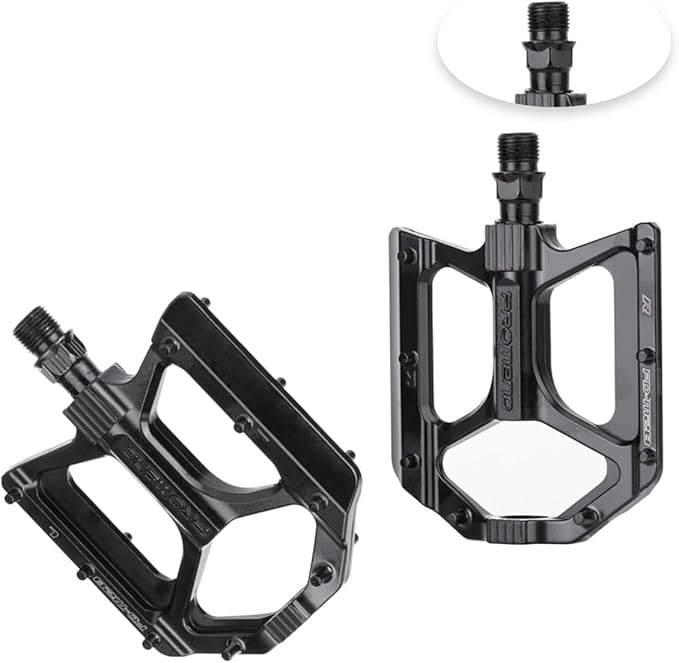 Mountain Bike Pedals MTB Pedals, Large Size Aluminum Alloy Body with Boron Steel Spindle, Equipped with DU Bearings, Ideal for Off-Road Cycling