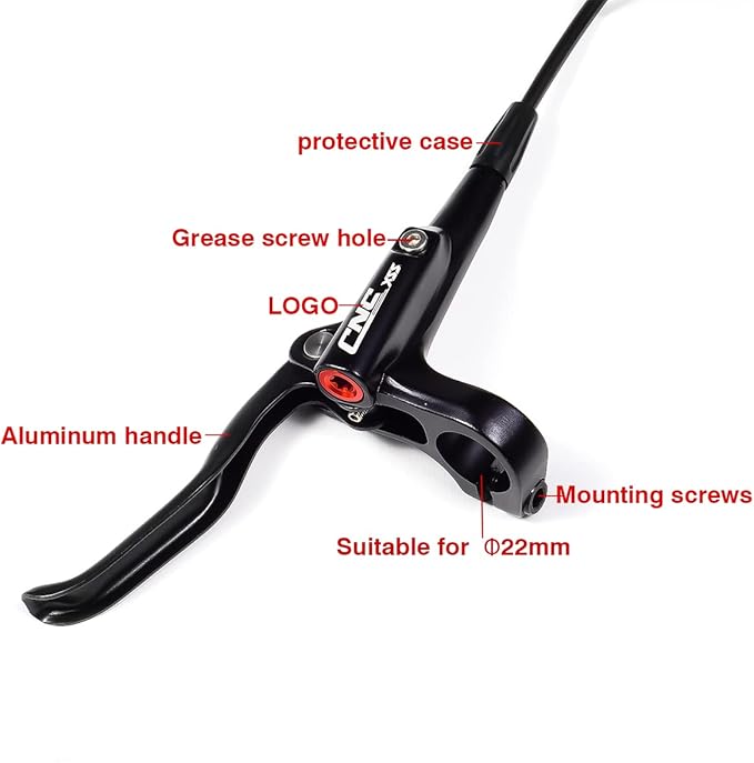 Chooee Mountain Bike Hydraulic Disc Brake ，MTB Hydraulic Disc Brake Set Right Front 800mm Hydraulic Brake，Black