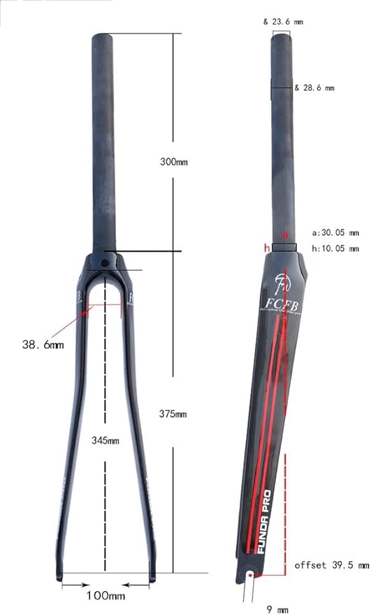 Carbon Fiber Rigid Fork 700C Road Bike Fork V/C Brake 1-1/8'' Straight Threadless Quick Release Front Fork(700c White)
