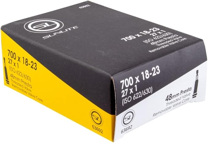 Sunlite Standard Presta Valve Bicycle Tubes