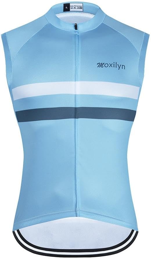 MOXILYN Men's Cycling Jersey Sleeveless Vests Bike Tank Quick Dry Bicycle Shirts Breathable Riding Clothing Top