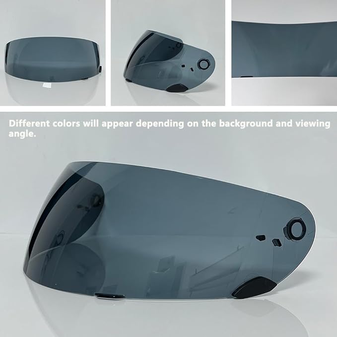 Qualifier DLX Helmet Visor,UV Protection Motorcycle Helmet Face Shield Compatible with Bell Qualifier DLX Mips/Qualifier/Star/Vortex/RS-1/RS-2/Revolver(Light Black)