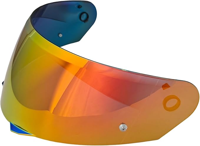HJ-33 Helmet shield Replacement,Motorcycle Helmet Visor Compatible with HJC i90,i91 (Deep Gold Red)