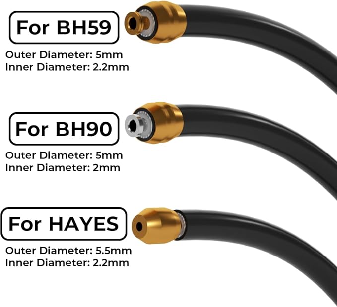 Bike Hydraulic Brake Hose Kit for BH59 System，for Shimano，for Avid Sram, for Magura (Outer Diameter: 5.0mm / Inner Diameter: 2.2mm) 5000mm / 16.4FT