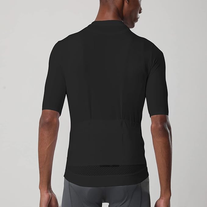 YKYWBIKE Cycling Jersey Men Aero Race Fit, Road Bike Jersey Short Sleeved Moisture Wicking, Breathable,Zip Pocket,UPF50＋