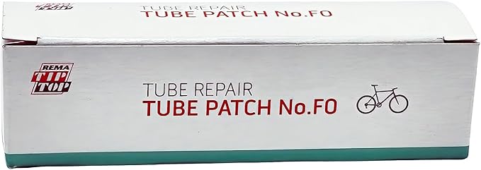 Rema Tip Top No. F0-P Tube Patch, 16 mm Round Vulcanizing Bike Patches for Tire Inner Tube Repair, Red Edge Patches, 100 Count