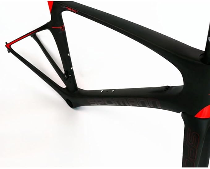 TUJISEK 700C Road Bikes Break Wind Frame Carbon Fibre Ultra Light Frameset with Fork and Seatpost 46/49/52/54/56CM Frame V Brake QR 130MM Semi Internal Routing