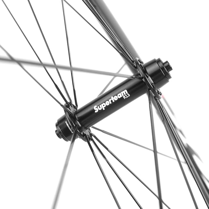 Superteam Carbon Fiber Road Bike Wheels 700C Clincher Wheelset 50mm Matte 23 Width