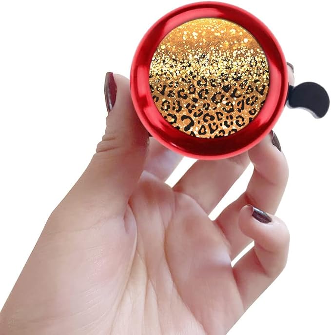 WIRESTER Red Aluminum Round Bike Bell, Classic Ring Bicycle Bell, Bike Accessories Bell Ring for Adults Kids Girls Boys