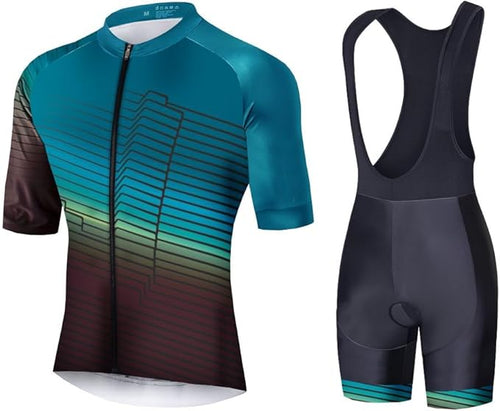 2021 Men Pro Racing Team MTB Cycling Short Sleeve Jersey Shorts Set
