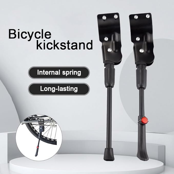 REVXON Bike Kickstand for Diamondback Bicycles Podium Equipe, Adjustable Bicycle Kickstand, Suit Mountain Bike, Concealed Spring-Loaded Latch, Aluminum Rear Side Bicycle Stand,B