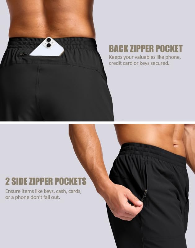 Bikewa Men's Mountain Bike Shorts 4D Padded Baggy Bicycle Biking Riding Lightweight Cycling Shorts with Zipper Pockets