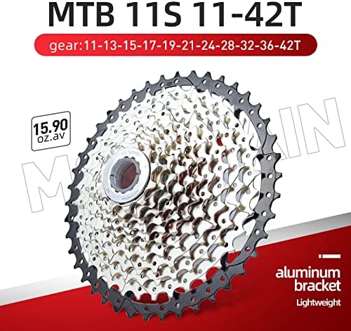 VG SPORTS 8/9/10/11/12 Speed Ultra-Light Bike Cassette for Mountain Bike 11-40T/11-42T/11-46T/11-50T/11-52T MTB Cassette Lightweight Aluminum Bracket Cassette