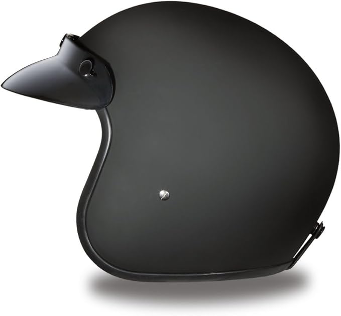 Daytona Helmets Retro 3/4 Open Face Motorcycle Helmet - Vintage Style, DOT Approved Helmet for Men & Women, Lightweight, Adjustable Fit, Removable Visor - Bike, Moped, Chopper, Scooter Helmet