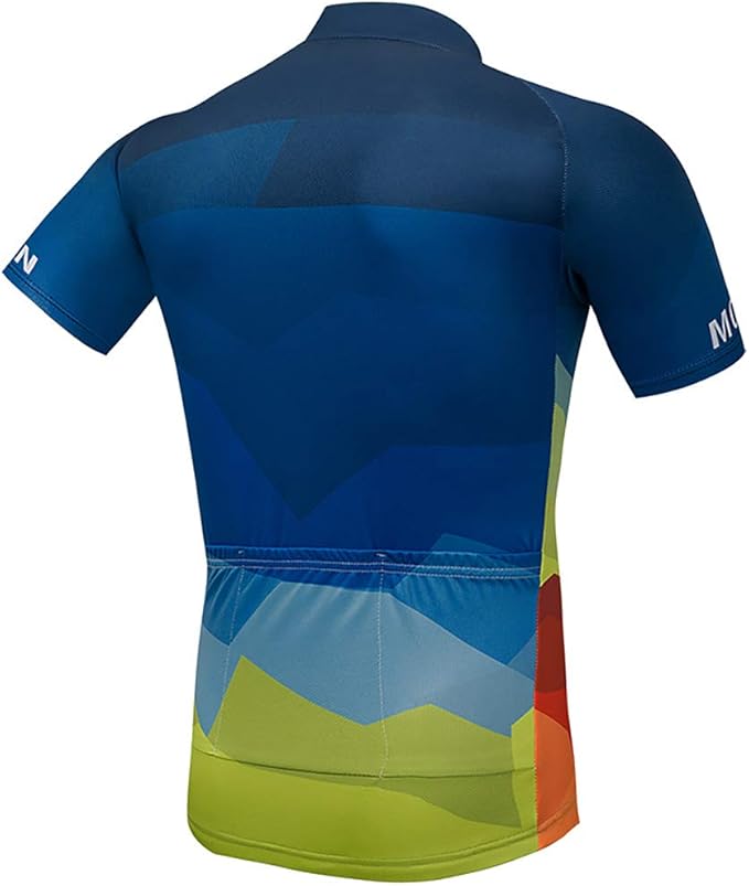 MOXILYN Men's Cycling Jersey Full Zip Riding Clothing Mountain Bike Tops Quick Dry - Bike Shirts