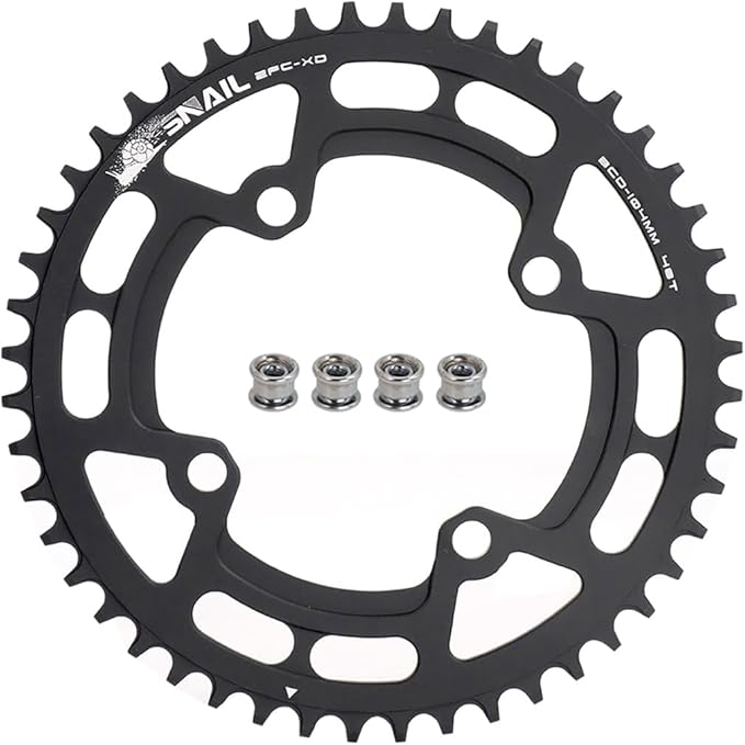 FOMTOR 104 BCD Chainring (30-52T) 7-12 Speed Compatible CNC 7075 Aluminum Narrow Wide Tooth Round Oval Chainrings for MTB/Road Bike Ebike Chainwheel Black/Red
