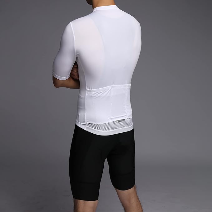 Men's Cycling Jersey Zipper Pocket Short Sleeve Lightweight Aero Race Fit Bike Jersey, UPF 50+ Biking Cycling Shirt