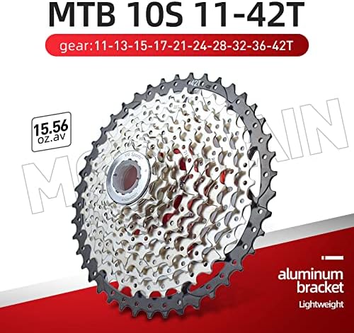 VG SPORTS 8/9/10/11/12 Speed Ultra-Light Bike Cassette for Mountain Bike 11-40T/11-42T/11-46T/11-50T/11-52T MTB Cassette Lightweight Aluminum Bracket Cassette